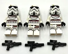 Lego 3 New Star Wars Night Troopers White Helmet Blasters from Set 75385 Figs