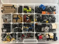 LEGO Authentic sorted small pieces (Claws, chairs, flats, etc) Case included