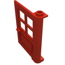 5x LEGO® Part 3861 - Door 1 x 4 x 5 with 4 Panes