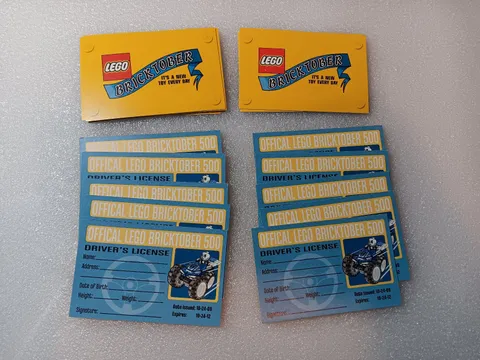 Lego Lot 12 Bricktober 500 Driver's License 2009 Not Applicable