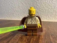 LEGO Star Wars Qui-Gon Jinn Minifigure sw0027 no hair