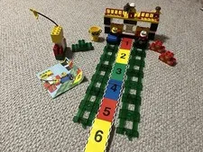 Vintage LEGO Duplo Set 3085 Town Race Racing Action - 2001 - NO BOX - Legos