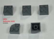 LEGO NEW 2x2 Dark Stone Grey Slope Double Concave (5x) 6477380 Brick 4723