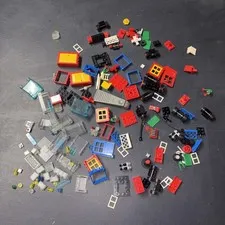  Lego lot of Town Accessories: Doors Windows Wheels Bricks