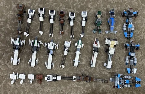 LEGO Star Wars Speeder Lot huge storm trooper scout clone bike hunter build