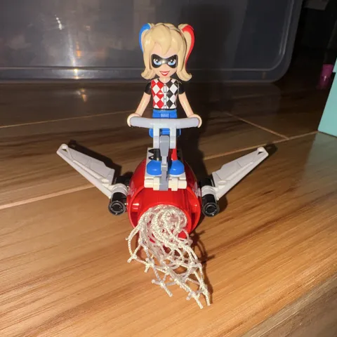 Harley Quinn To The Rescue Lego Minifigure Red Jet Movable Wings And Net Shooter