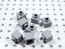 LEGO Lot of 8 Dark Bluish Gray 1x1x2/3 Modified Bricks w/ Open Stud BE