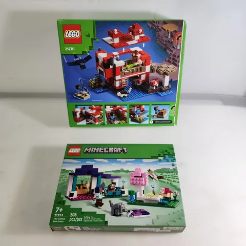 LEGO MINECRAFT THE MOOSHROOM HOUSE 21270 21253 Empty Boxs Only 