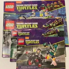 Lego Instruction Manuals Teenage Mutant Ninja Turtles 79119 79100 79102 79118