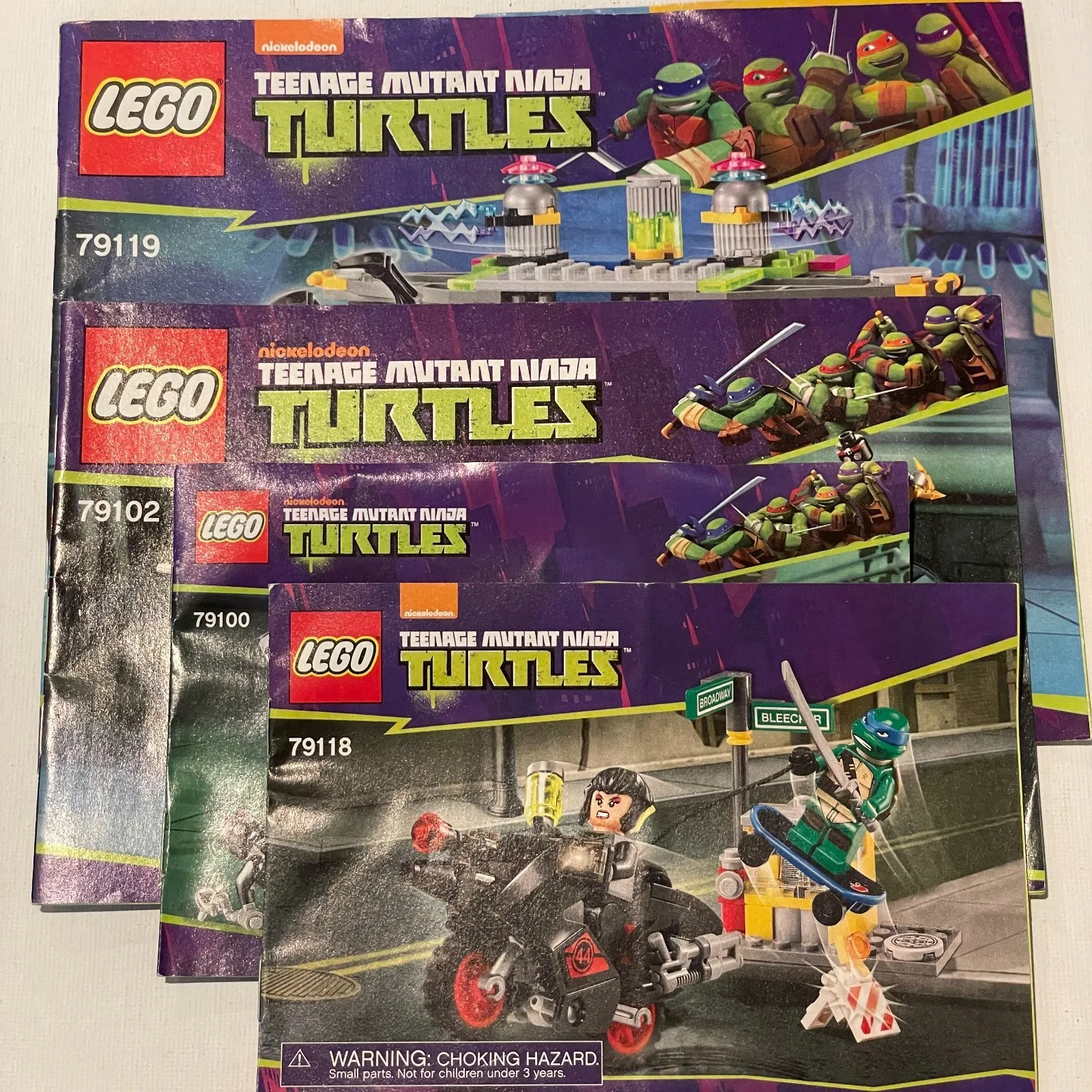 Lego Instruction Manuals Teenage Mutant Ninja Turtles 79119 79100 79102 79118