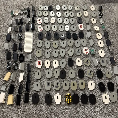 LEGO Castle Wall Pieces VTG 80s 90s Lot Parts Pieces Gray Castle LOT OF 140+