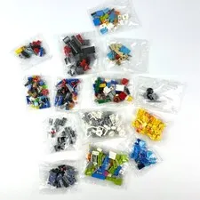 Lot of 14 Lego Sealed Bags from Random Sets Friends, DC, Technic Blue Gray White