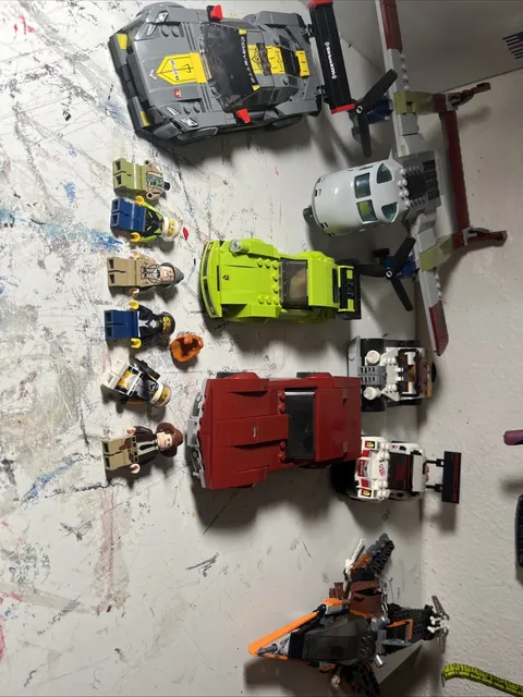 Lot of 6 used LEGO Vehicles - Cars & Planes Mostly Complete