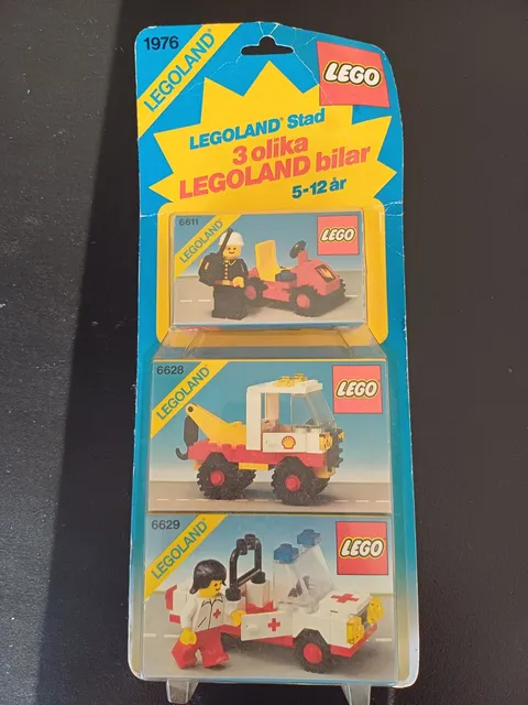 LEGO 1976-1 Town 3-Pack 1984 Original Box Unopened SEALED Vintage 6611 6628 6629