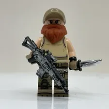 lego military minifigure / Operator - Red Beard / Lego Army Soldier