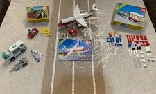 Lot of 4 Vintage Lego Sets 6590 6644 6351 6375, INCOMPLETE w/ 2 Boxes + 1 Manual