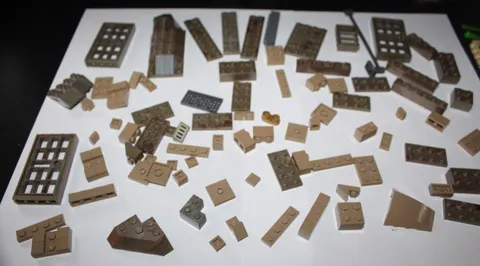 Huge Lego Brick Lot Special Pieces Brown Tan Doors Wheels Assorted - YS5 -=