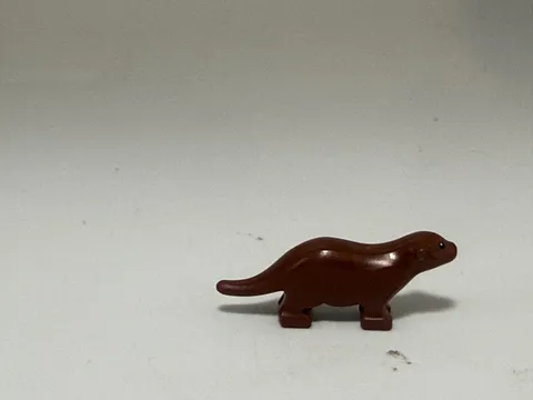 LEGO-River Otter with Black Eyes and Nose Pattern