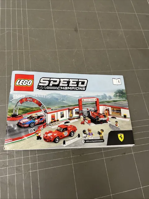 VINTAGE TOY LEGO MANUAL INSTRUCTIONS BOOKLET ART SPEED CHAMPIONS 75889