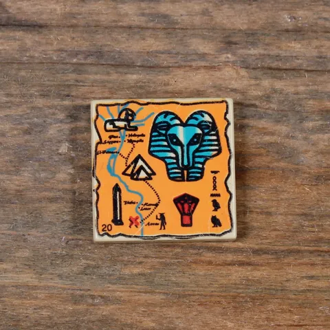 LEGO Adventurers Tan Tile 2 x 2 Map Orange and Hieroglyphs, 20 Pattern 3068px21