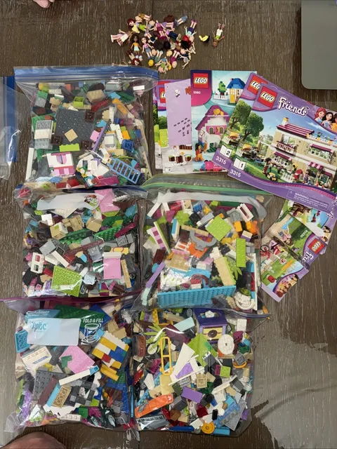 Lego Friends Bulk Lot - 10+pounds And Some Mini Figures Incomplete Sets Manuals