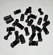 Lot Of 26 LEGO Vintage 1980s Wheels Tires Metal Axle Black Red 