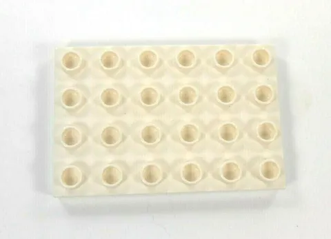 Lego Duplo Baseplate 4X6 Flat (1) white