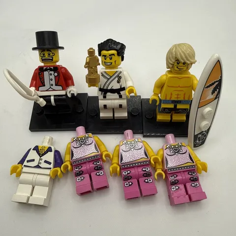 LEGO Series 2 Collectible Minifigures 8684 retired Ringmaster Surfer Judoka Part