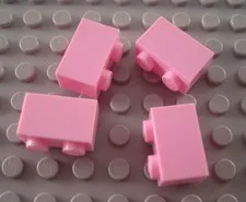 New LEGO Lot of 4 Pink 1x2 Building Brick Pieces 