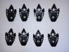 8 Bionicle Lego Parts number 53549 Foot Feet Black Toa Inika style Elliptical