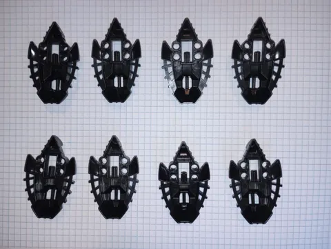 8 Bionicle Lego Parts number 53549 Foot Feet Black Toa Inika style Elliptical
