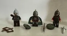 Custom Lego Lord Of The Rings Lot Set of 3 plus accessories Sword Shield Archery