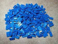 LEGO BULK LOT 200 BLUE MODIFIED JUMPER STUD PLATES 1X2  #3794