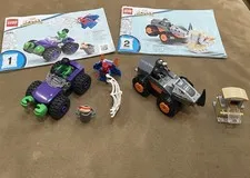 LEGO Marvel 10782 Hulk vs Rhino Truck Showdown COMPLETE: 3 Minifigures 2 Manuals