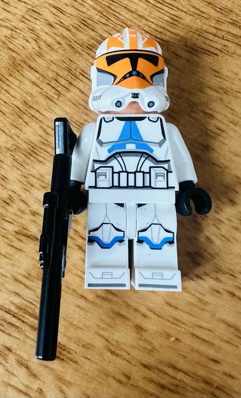 Lego 332nd Clone Trooper sw1097 No Helmet Holes Star Wars Minifigure