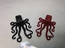 Lego 2 Octopus Squid Minifigures Red and Black Seas Creature Retired