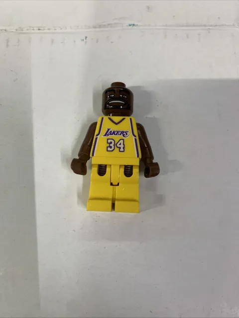 Lego Shaquille O'Neal Minifigure NBA Los Angeles Lakers #34 Home Uniform