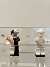 2006 LEGO Batman Two-Face Minifigure Black & White Split Suit w/ Unreleased Hair