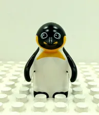 Lego Duplo Figure Emperor Penguin Artic Zoo black/white/yellow