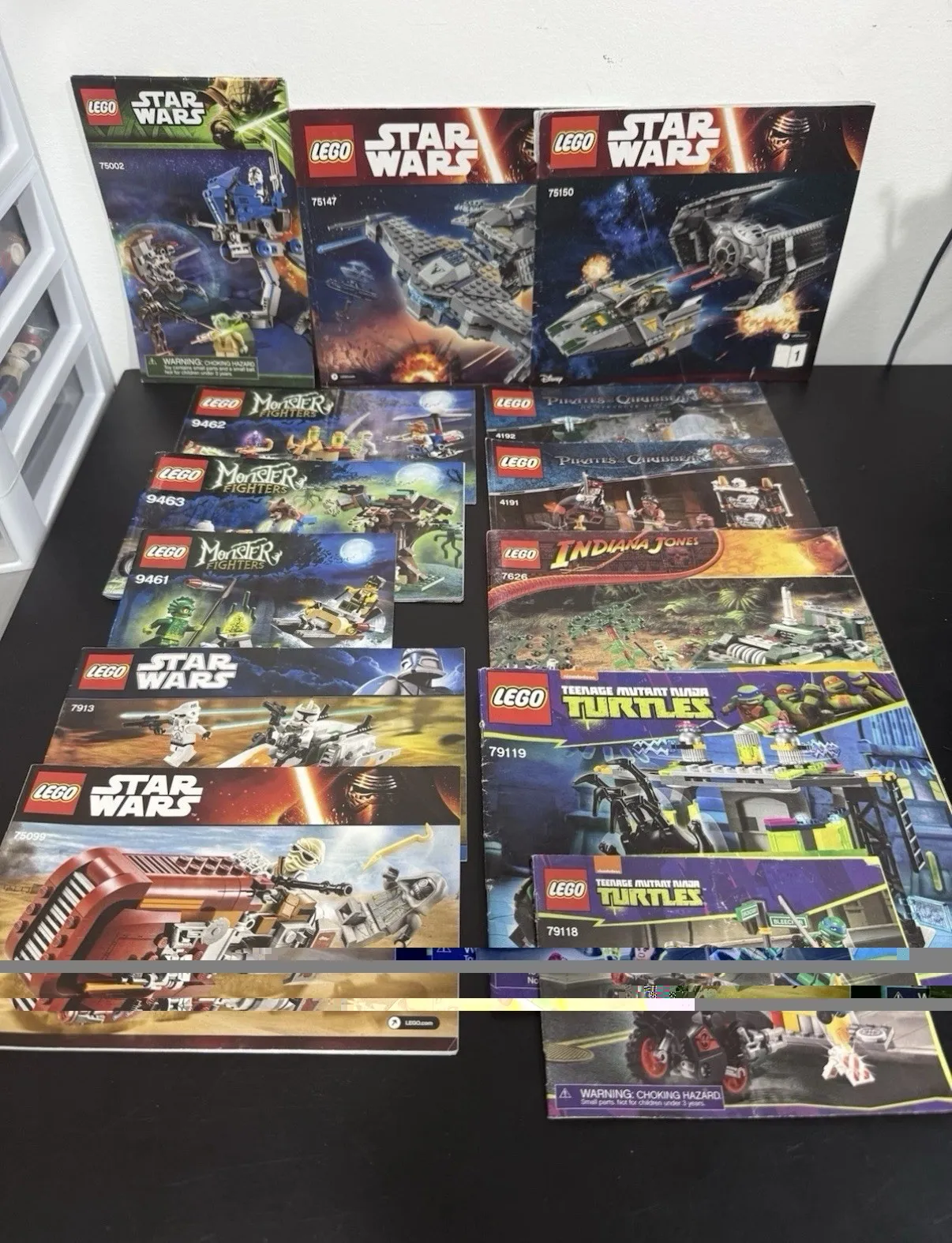 Vintage LEGO Star Wars Instruction Lot TMNT Monster Fighters Pirates Caribbean