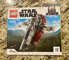 LEGO Star Wars 75312 Boba Fett’s Starship Illustrated Manual Booklet English
