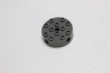 LEGO Round 4x4 Brick with Holes #6222 - Dark Bluish Gray