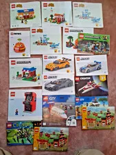 Jurrasic Park,  Animal Crossing And More Lego Instruction Manual Lot. 40 Manuals