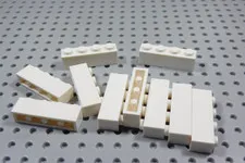 LEGO Lot of 10 White 1x4 Bricks BB