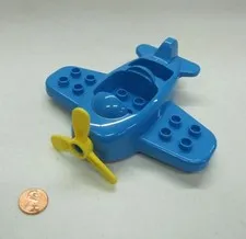 Lego Duplo BRIGHT BLUE AIRPLANE PLANE Safari Jungle Mickey for Airport