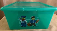 LEGO Train Engineer Iris Modular Storage Box green container city Railroad man