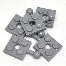 LEGO Parts - Light Bluish Gray Plate, Modified 2 x 2 w/ Tow  15456/67324 QTY 5