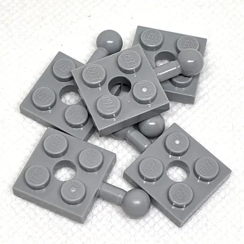 LEGO Parts - Light Bluish Gray Plate, Modified 2 x 2 w/ Tow  15456/67324 QTY 5