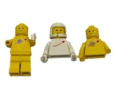 Mini Figures Lot of 3 Lego Yellow White Spaceman Classic Spacemen Parts Lot