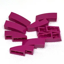LEGO Parts - Magenta Slope, Curved 3 x 1 - No 50950 - QTY 9
